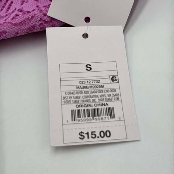 NWT Auden Mauve Lace Bralette Size S Lightly Lined Crossback - Picture 4 of 7